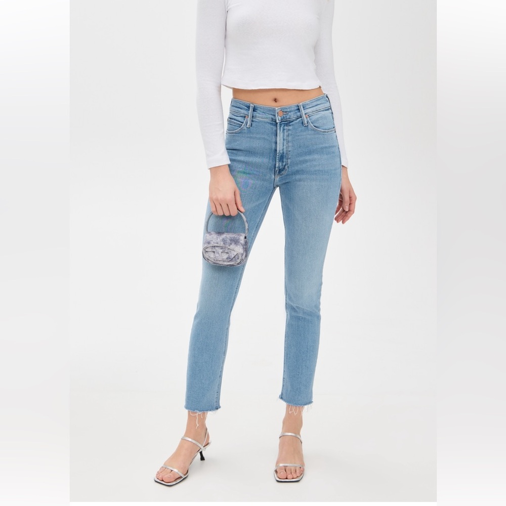 MOTHER THE MID RISE DAZZLER ANKLE FRAY